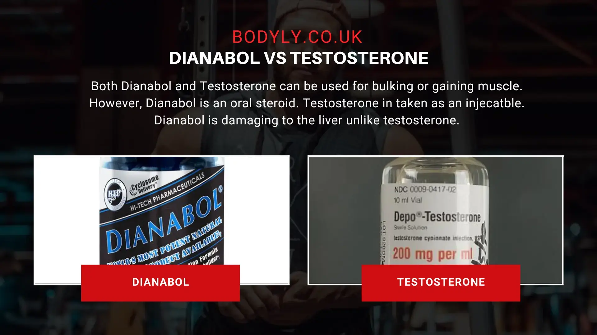 Dianabol vs testosterone