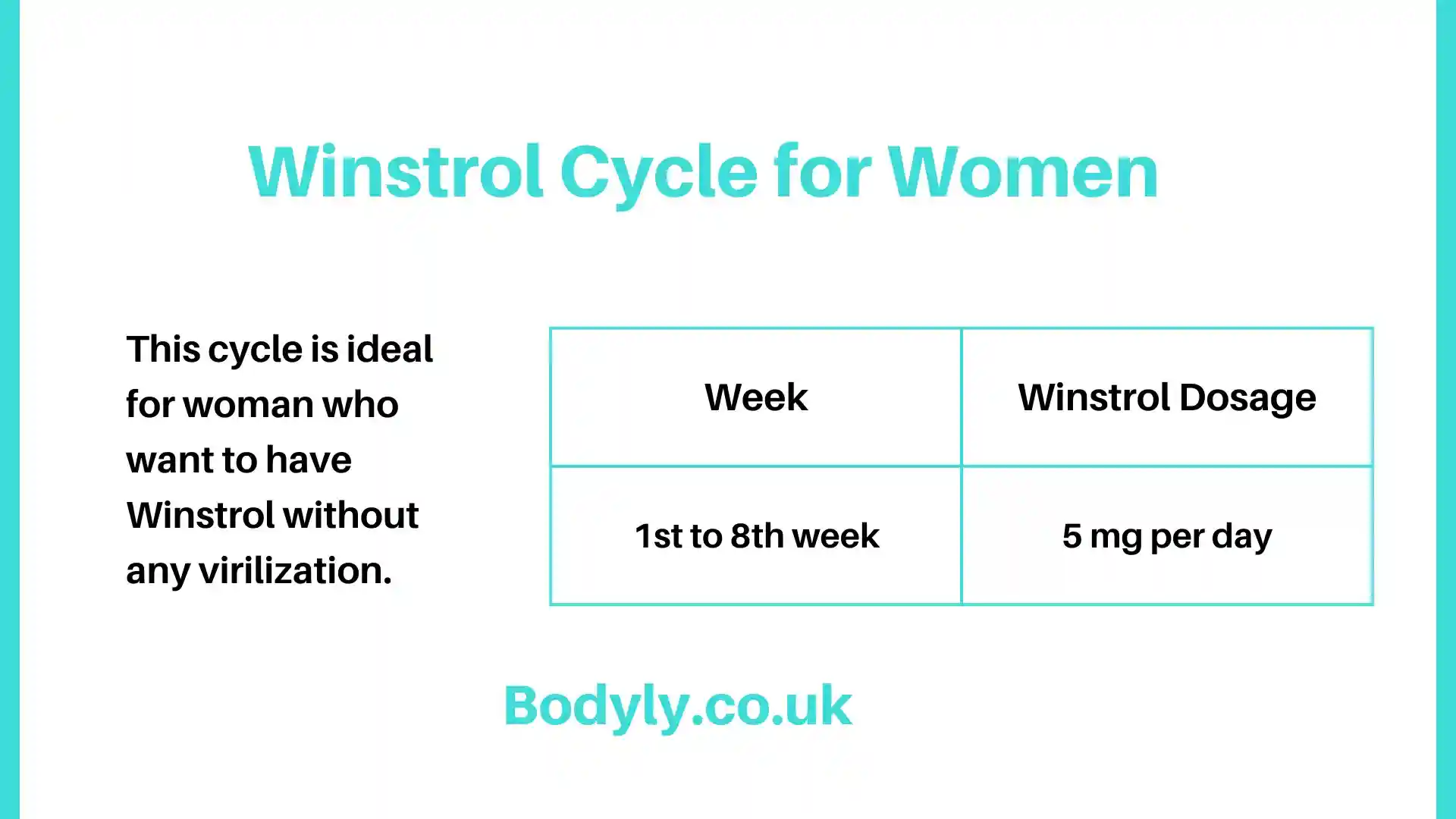 Winstrol cycle for women