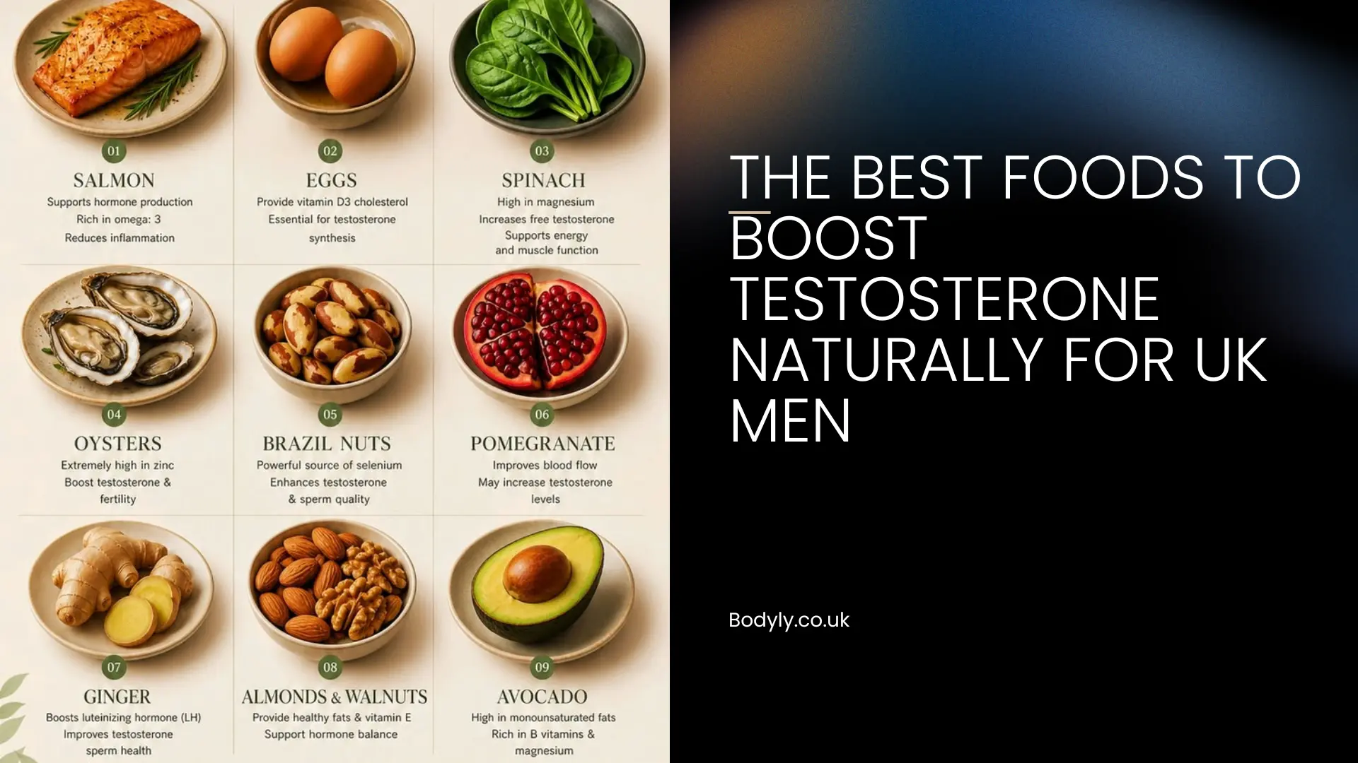 the best foods to boost testosterone naturally for UK men